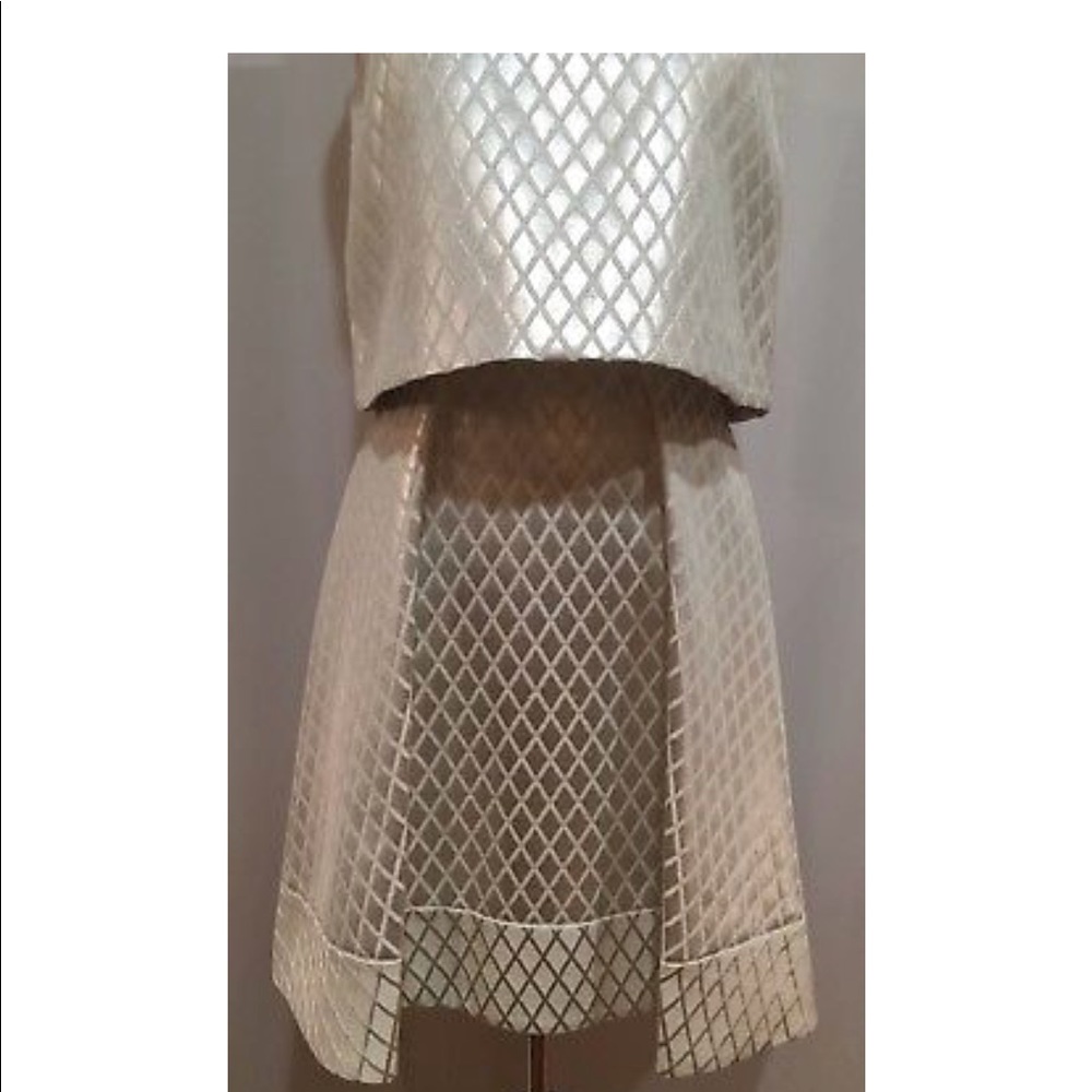 Erin Fetherston Birdie Silver Ivory Dress - Picture 6 of 10